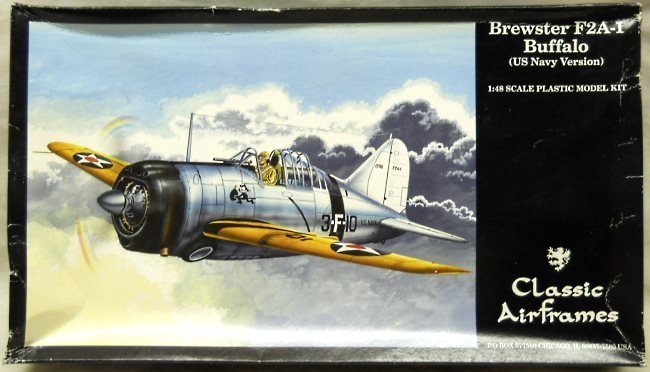 Classic Airframes 1/48 Brewster F2A-1 Buffalo US Navy - VF-3 USS Saratoga 1939 / NAS Norfolk Circa 1941 / BurNo 1395 / 1394 / 1393 / 1392 / 1391 / 1390 / 1389 / 1388 /, 4100 plastic model kit